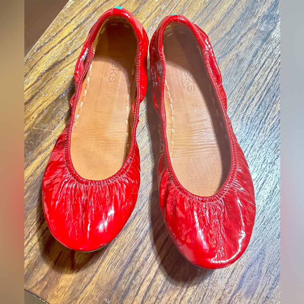 Tieks Red Patent Leather Flats